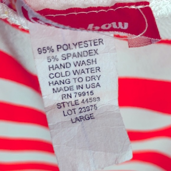 Rainbow neon striped mini skirt, Size L, NWT - Picture 6 of 8